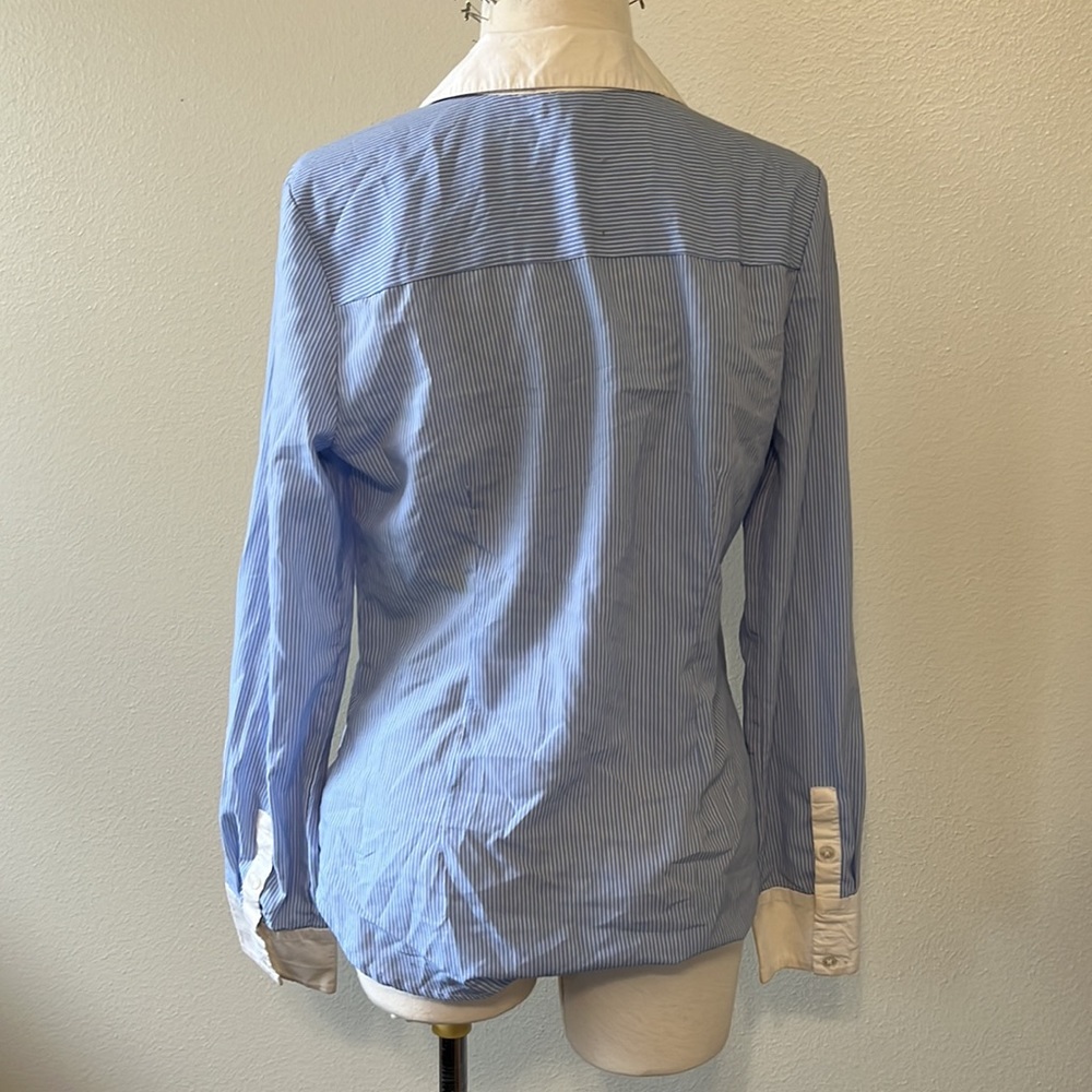 Blue striped button down - Picture 3 of 4